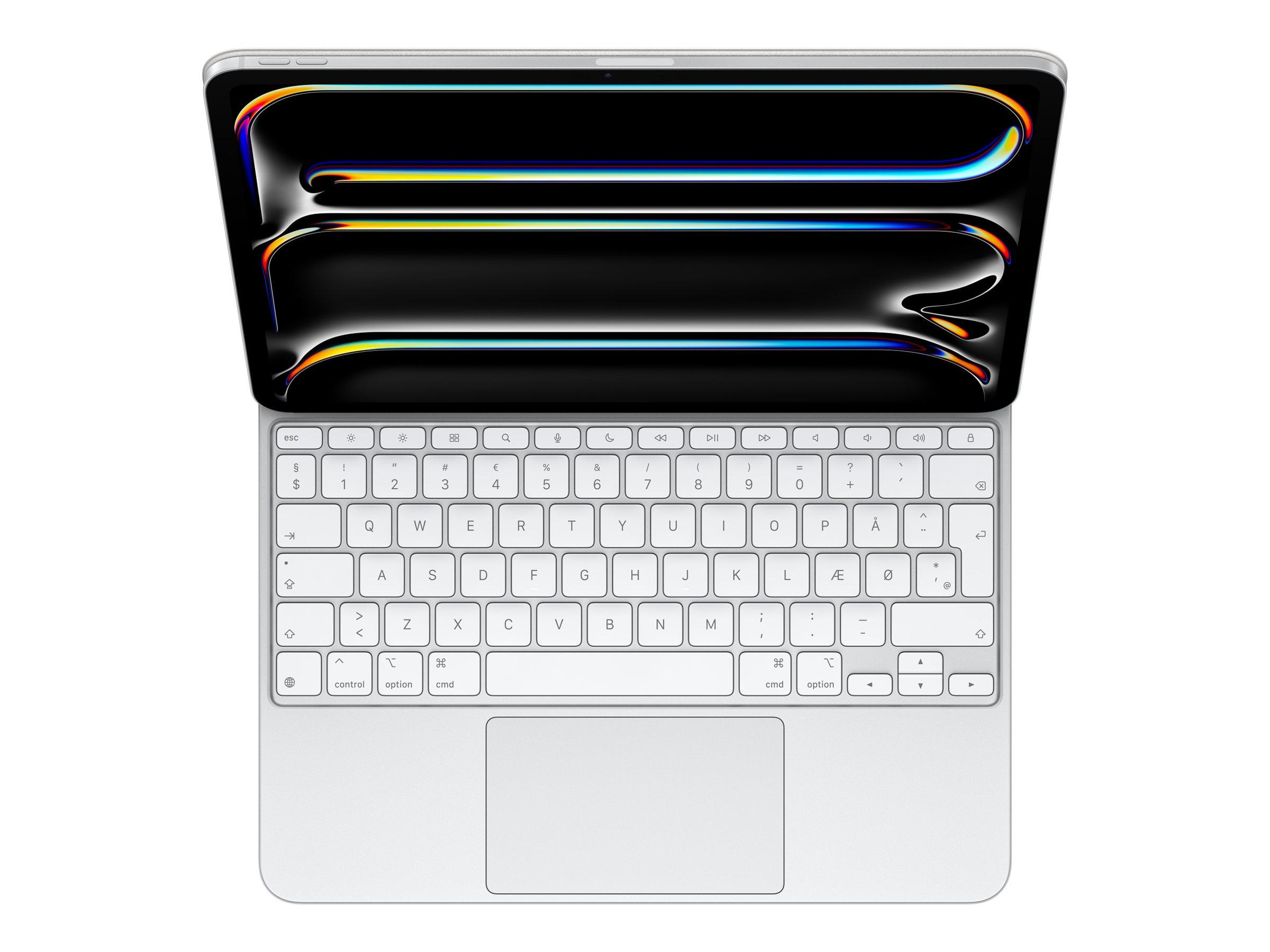 Apple Magic Keyboard til iPad Pro 13" (M4) - Hvid, dansk QWERTY