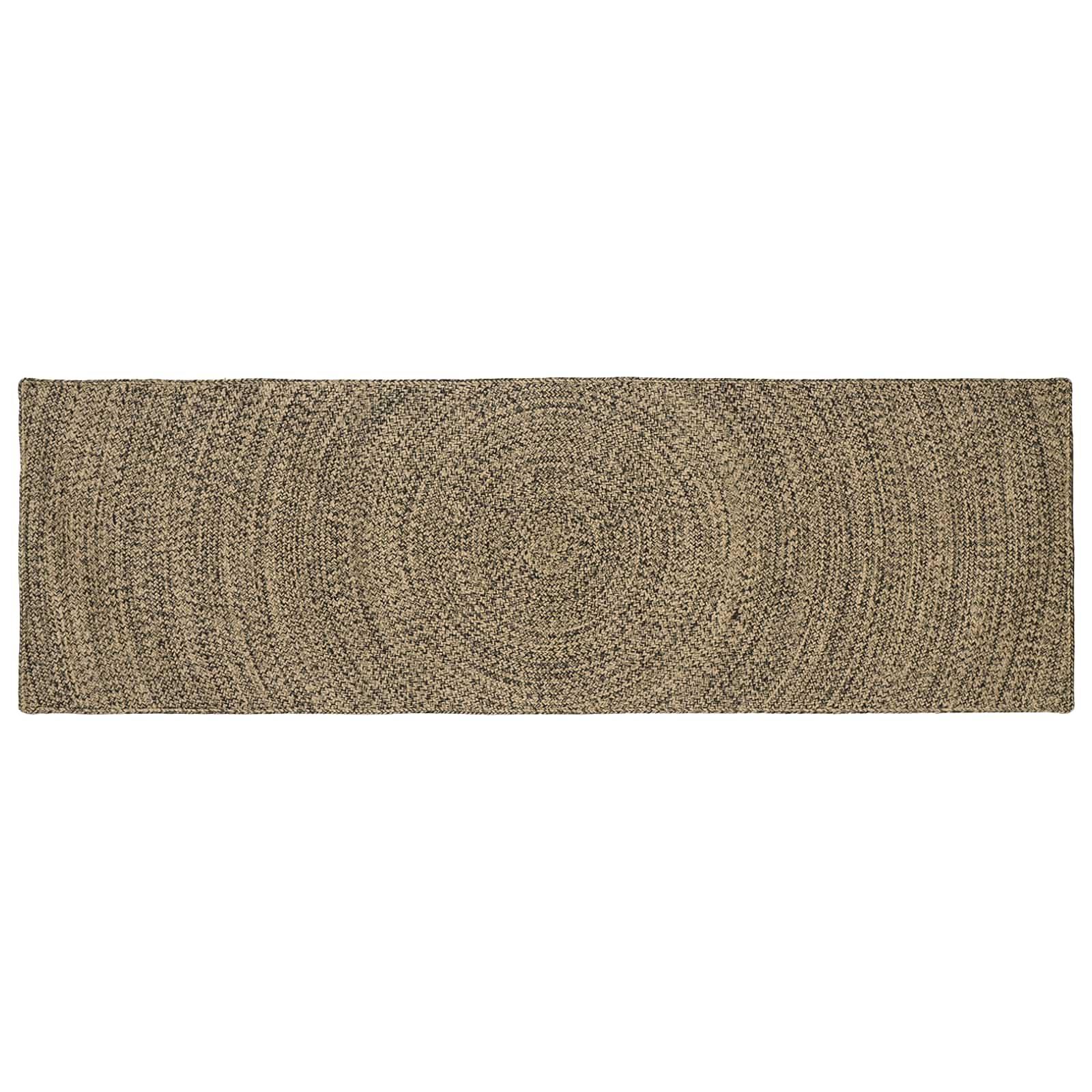 Områdetæpper Naturfarvet og sort 80 x 300 cm Jute billede