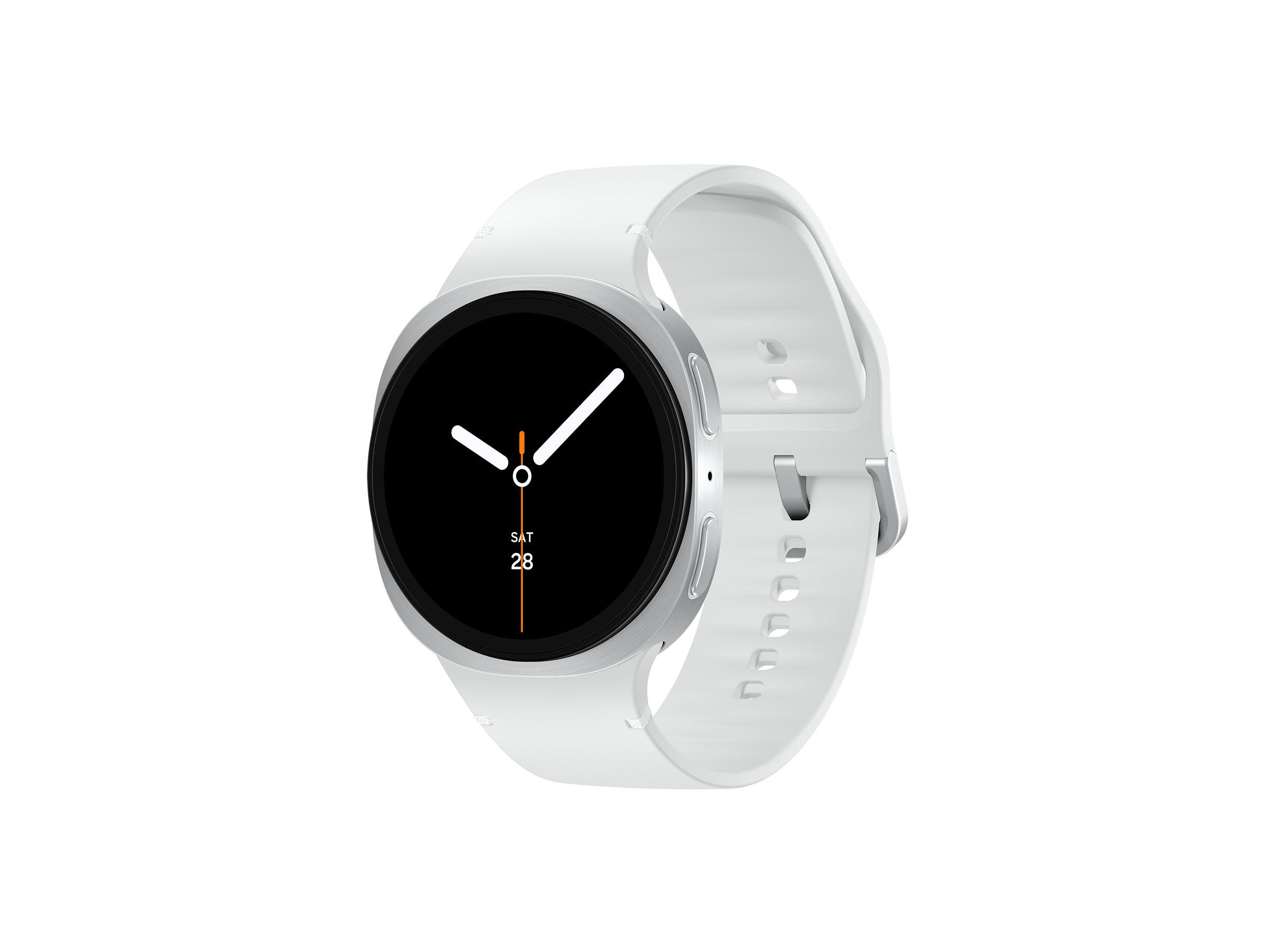 Samsung Galaxy Watch8 44 mm - Sølv/Hvid smartwatch (LTE) billede