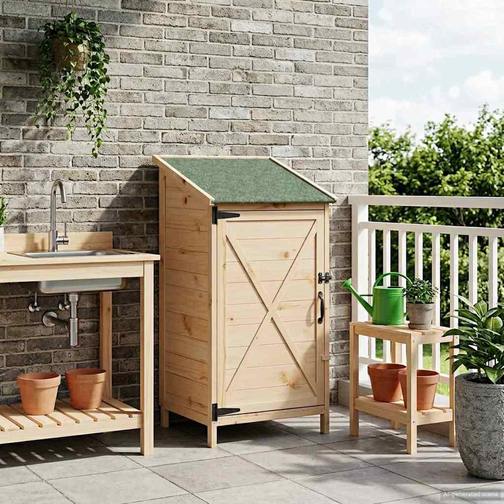 Have Skur Naturfarvet 59,5 x 56 x 113,5 cm Konstrueret træ billede