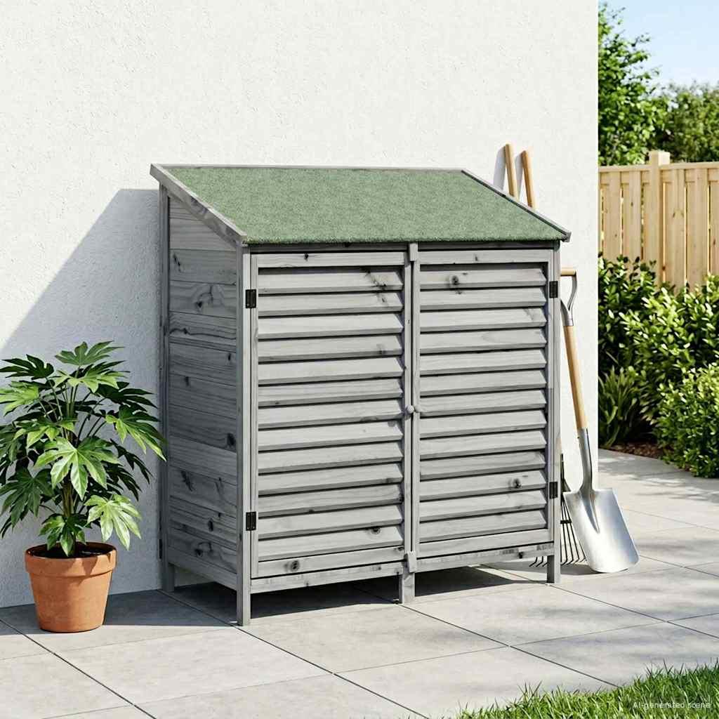 Have Skur Grå 106 x 56 x 113,5 cm Massivt Fyrretræ billede