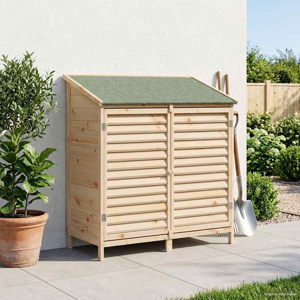 Have Skur Naturfarvet 106 x 56 x 113,5 cm Massivt Fyrretræ billede