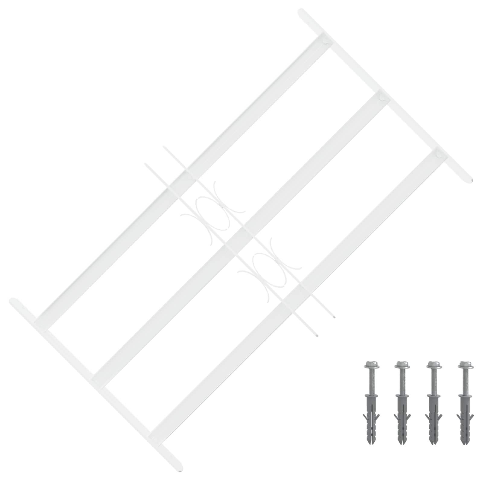 Sikkerhedsrist til vinduer med 3 tværstænger 3 stk 43-74 cm billede