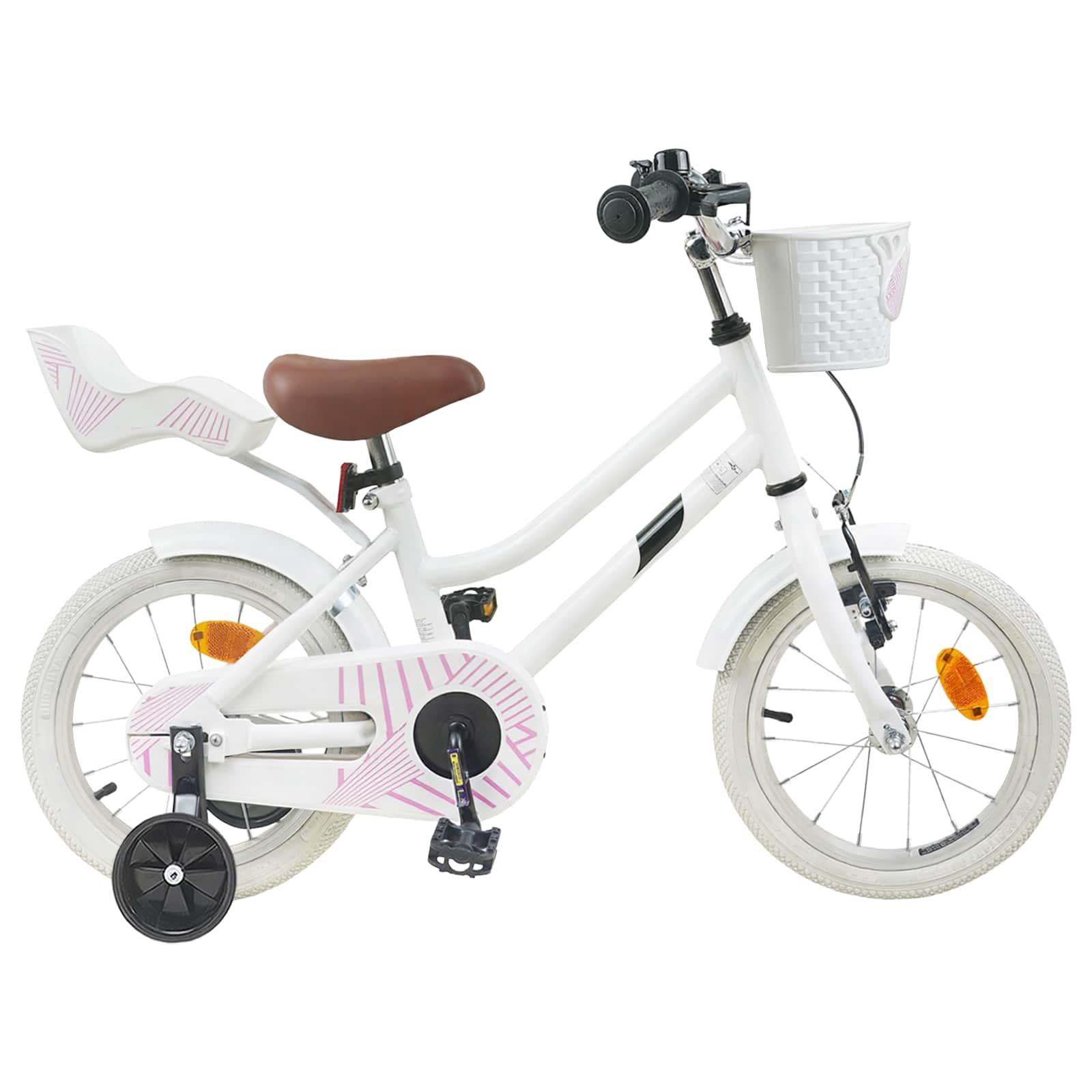 Børnecykel 14 tommer anbefalet til 3-5 år gammel Hvid billede