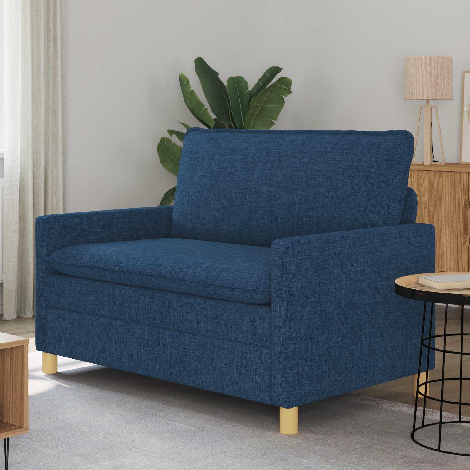 Sofa Blå Stof billede