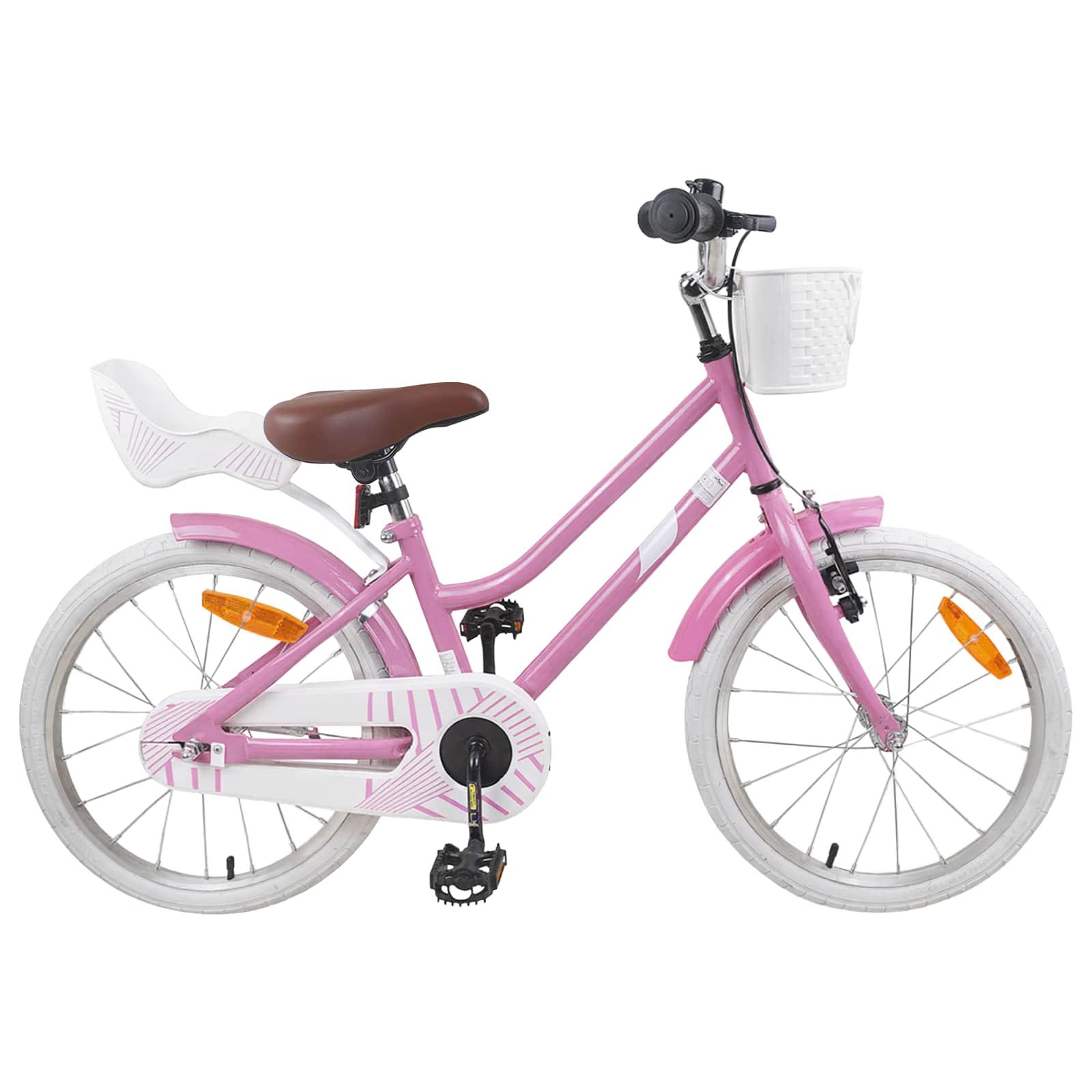 Børnecykel 18 tommer til 5-7 år gammel Lys pink billede