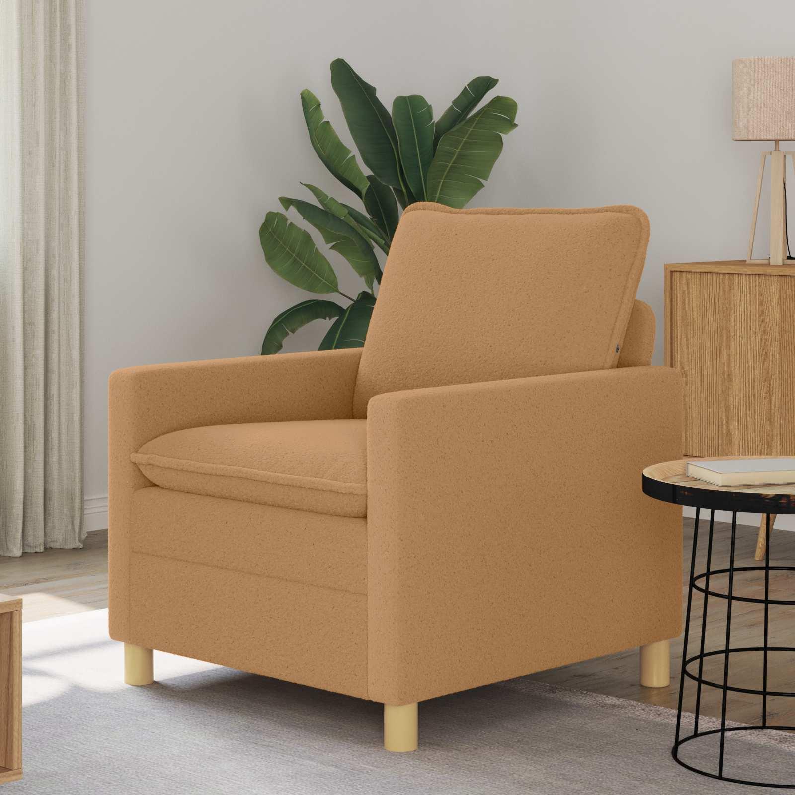 Sofa i stof - beige lænestol 76 × 81 × 87,5 cm