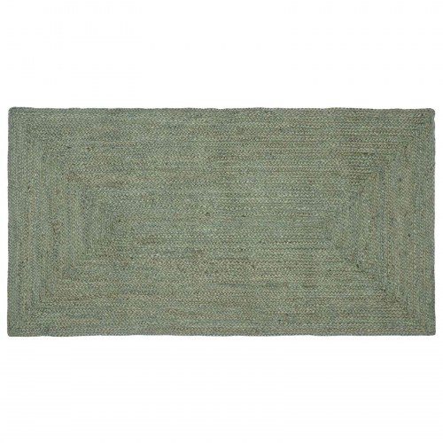 Områdetæppe i jute - rektangulært 80 × 150 cm, olivengrøn