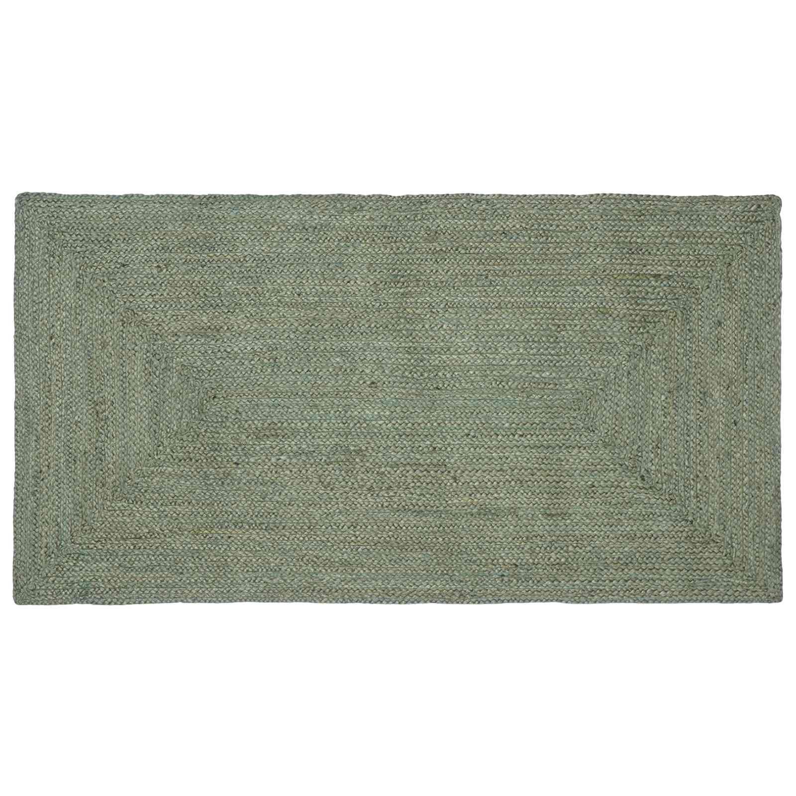 Områdetæpper Rektangulær Olivengrøn 60 x 110 cm Jute billede