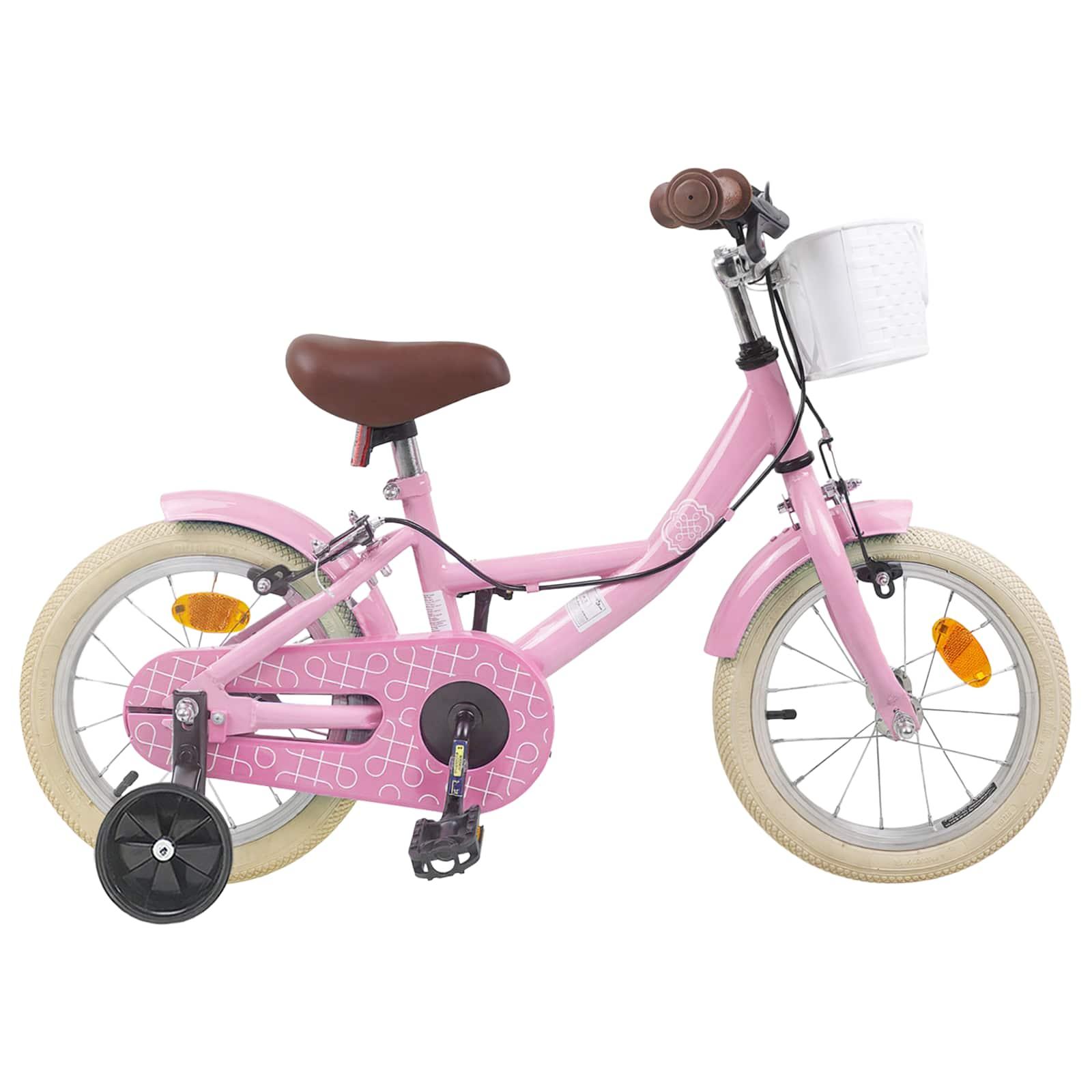 Børnecykel 14 tommer anbefalet til 3-5 år gammel Lys pink billede