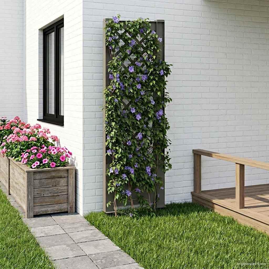 Espalier med spidser i PP - grå, 43 × 6 × 165 cm billede