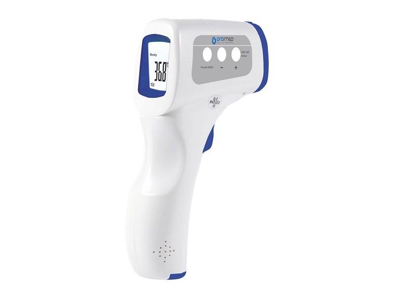 Oromed ORO‑T60 Perfect infrarødt pandetermometer - blå/hvid, LCD og hukommelse billede