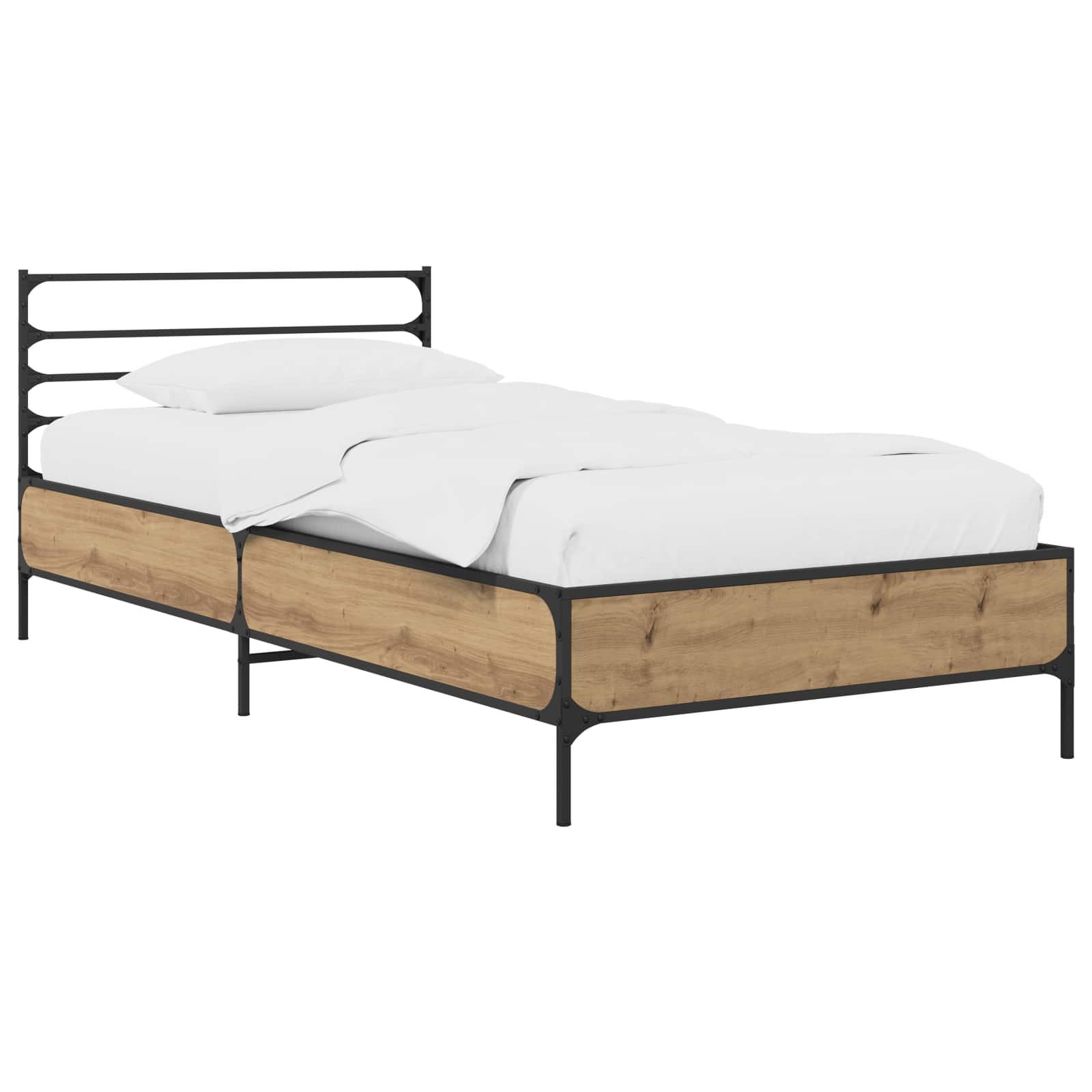 Sengestel 80 x 200 cm i konstrueret træ - Artisan eg billede
