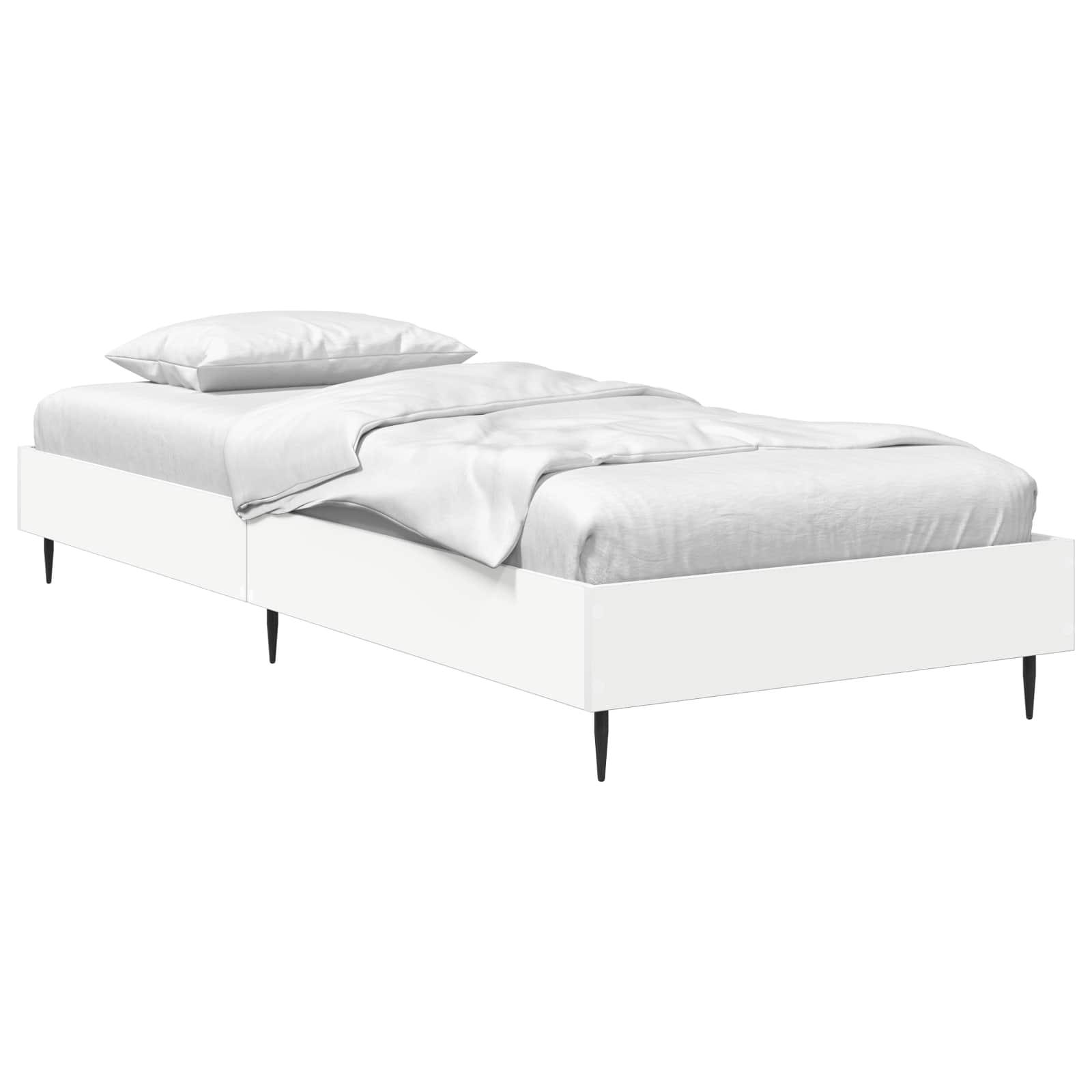 Sengestel Hvid 80 x 200 cm Konstrueret træ billede