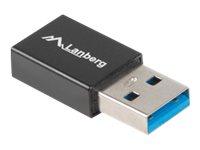 Lanberg USB-C adapter - USB-A han til USB-C hun, USB 3.1 Gen1 OTG - sort billede