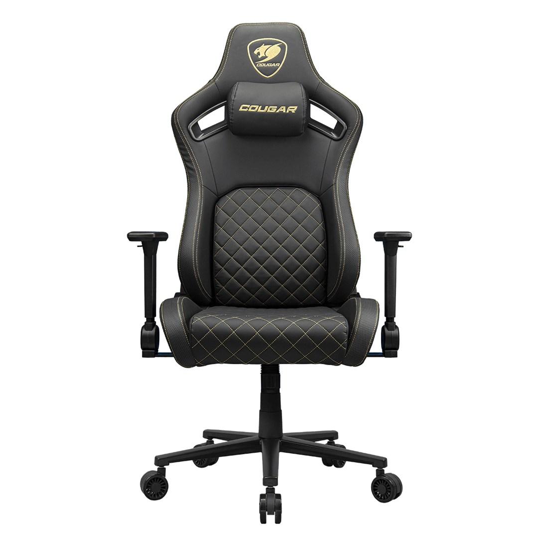 COUGAR Defiant Lux gamer stol - sort/guld, kunstlæder, 4D armlæn