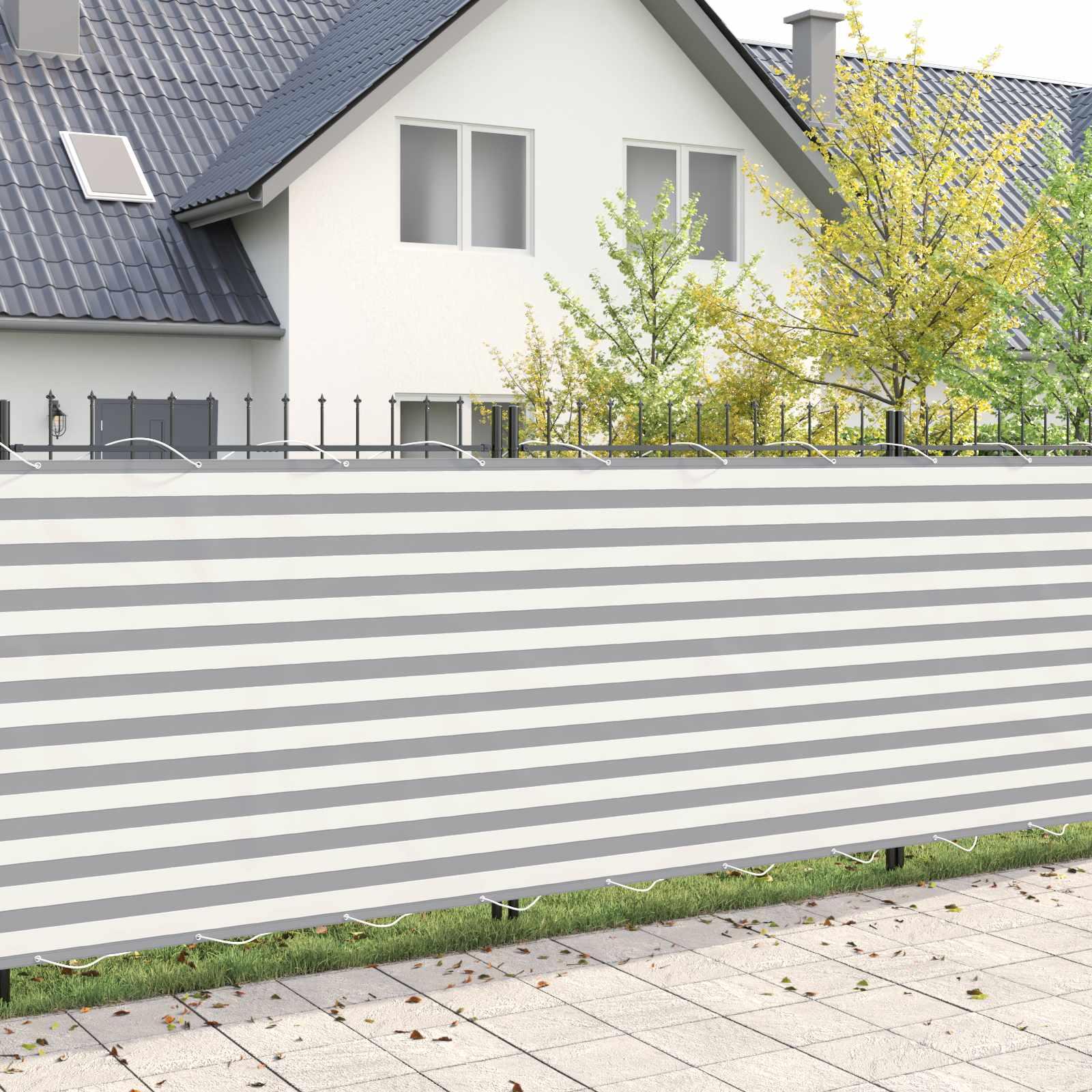 Balkon Afskærmning 200 x 500 cm Stof med PU-belægning