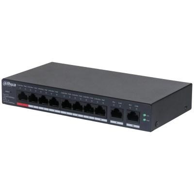 Dahua CS4010-8GT-110 - Managed L2 Gigabit PoE switch, 10 porte - Sort