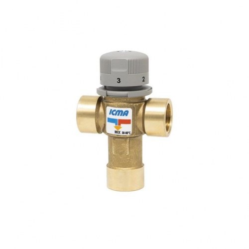 Termostatisk blandeventil F/F 1" - 30-65 °C