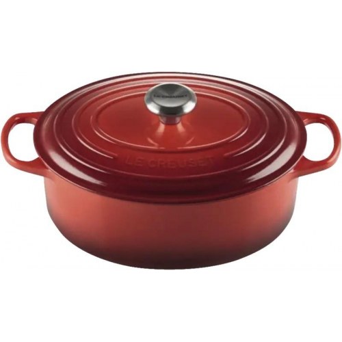 Le Creuset ovnfast gryde/stegegryde 8,9 l - støbejern, rød (Ø 35 cm)