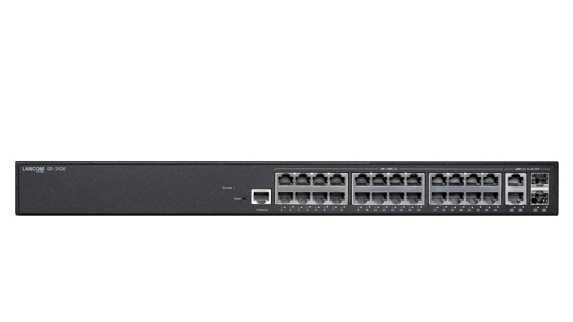LANCOM GS-2426 - Managed L2 Gigabit switch 24 porte, 1U - sort