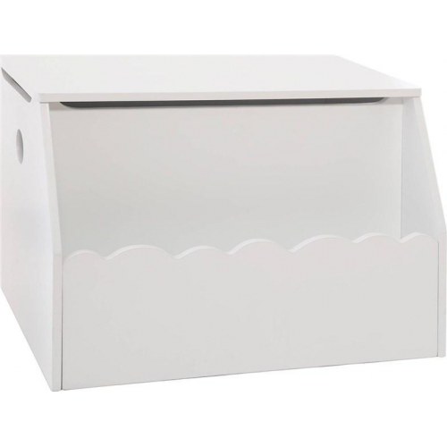 Lukket opbevaringsboks i hvid - 58 × 38 × 39 cm