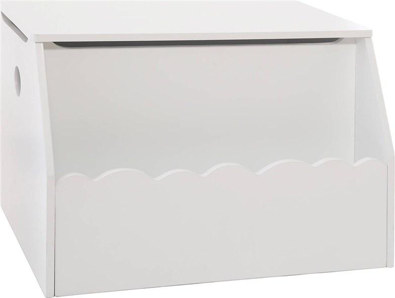 Lukket opbevaringsboks i hvid - 58 × 38 × 39 cm