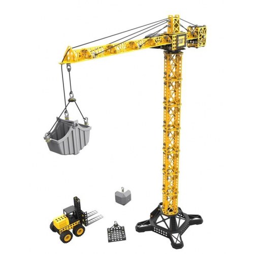 Fjernstyret byggesæt kran - CAT Construction Crane 82438