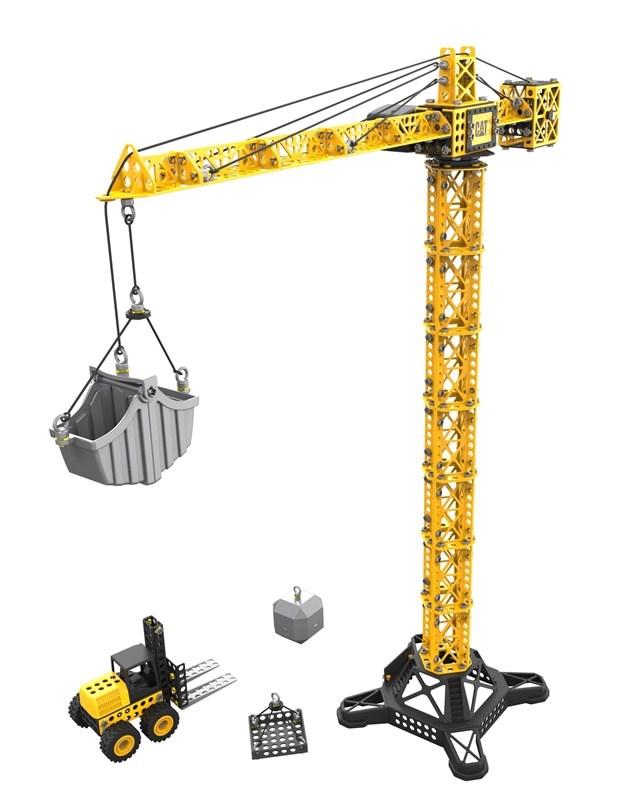 Fjernstyret byggesæt kran - CAT Construction Crane 82438