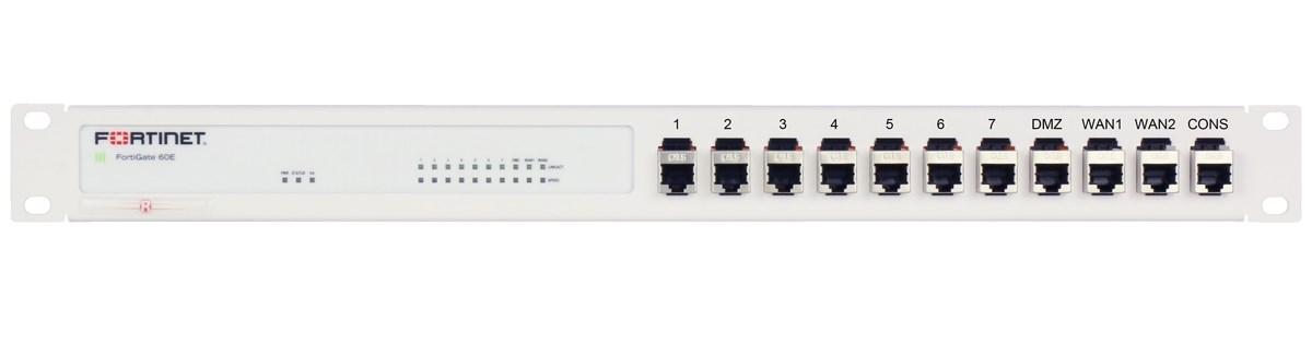 Rackmount.IT rackmonteringskit til FortiGate 60E/61E - afskærmet/industrialiseret, 19" 1U
