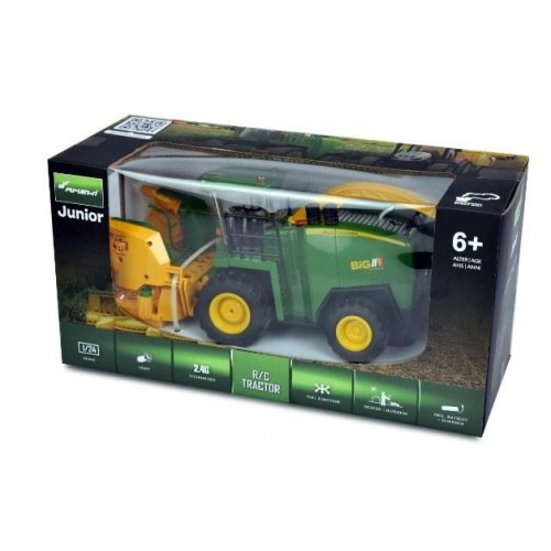 Fjernstyret majs-/foderhøster 1:24 - RC traktor med lys, 2WD, 2,4 GHz