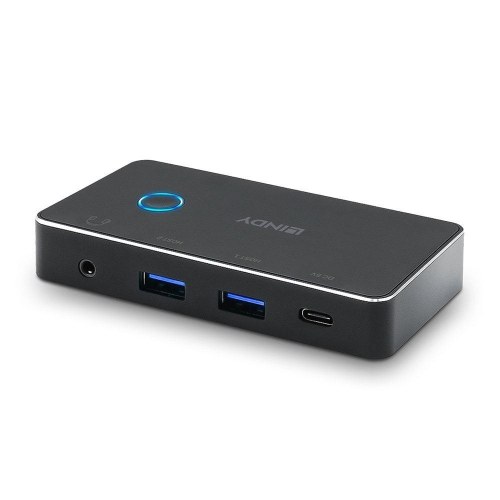 LINDY 43387 USB 3.2 Gen 1 data-switch - 6x USB-A, USB-C strøm