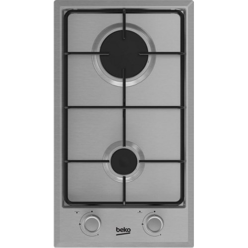 Beko HDCG 32220 FX gaskogeplade 29 cm - 2 zoner, rustfrit stål, indbygning