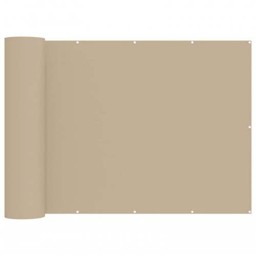Balkon Afskærmning 200 x 800 cm Stof med PU-belægning Beige