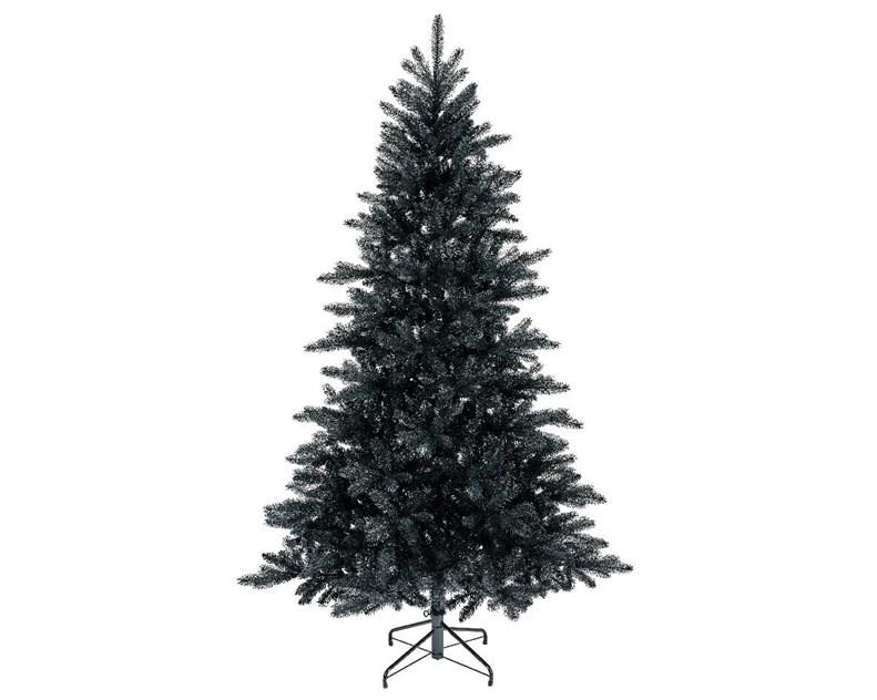 Kunstigt juletræ - sort, 180 cm (684376)