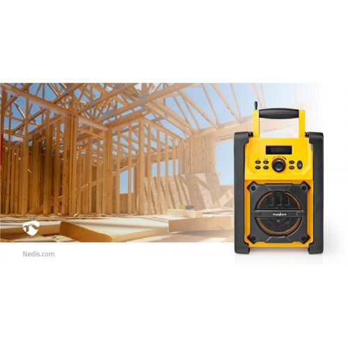 Nedis RDFM3100YW FM arbejdssradio med Bluetooth - gul/sort