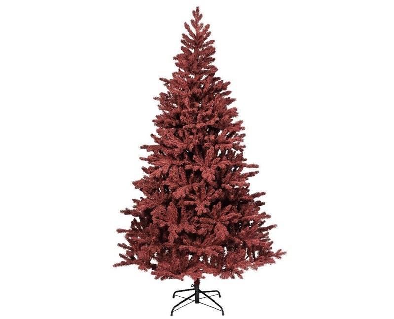 Kunstigt juletræ - rød, 210 cm