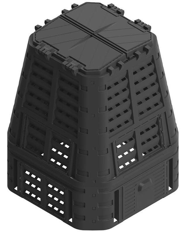 Kompostbeholder 740 l - sort, havekompost
