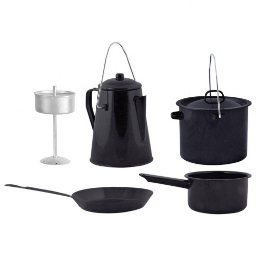 Esschert Design FF215 - camping-kogegrejsæt, sort (5 dele)