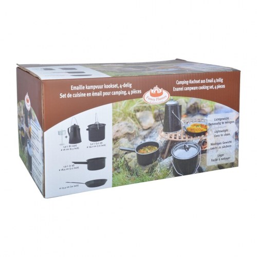 Esschert Design FF215 - camping-kogegrejsæt, sort (5 dele)