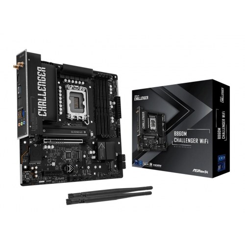 ASRock B860M Challenger WiFi bundkort - Intel B860, LGA 1851, micro ATX