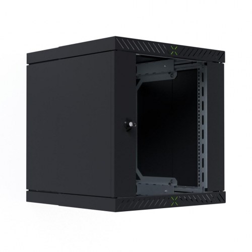 WGX-1206TS.G1 12U vægmonteret rackskab - sort, glaslåge, 19"