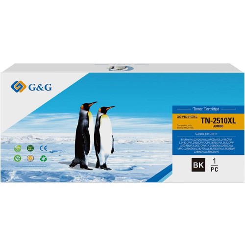 G&G GG-PB2510XLC tonerpatron - sort, kompatibel med Brother (TN2510XL)