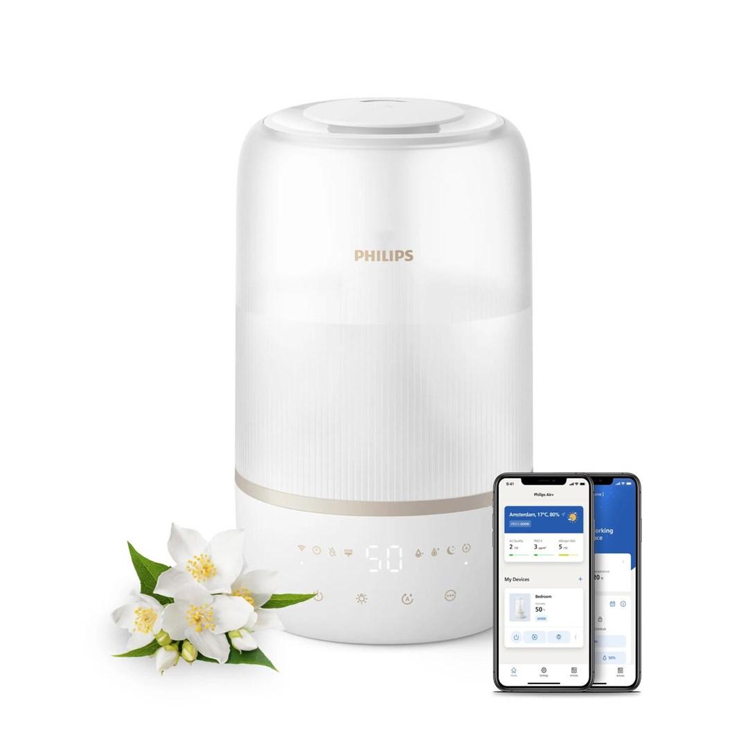 Philips Series 1000 HU1510 - Luftfugter - på bord - hvid champagne