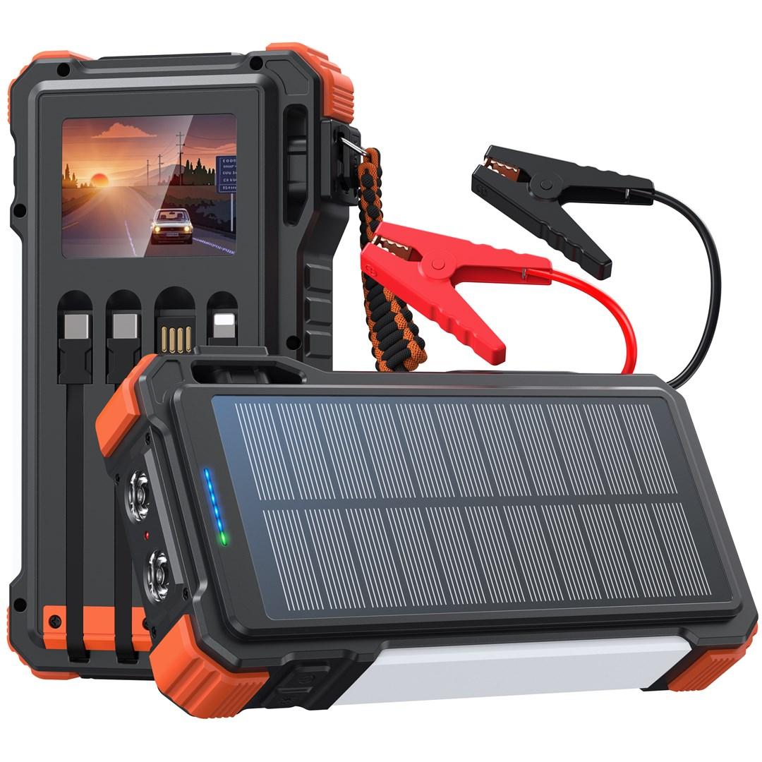 Extralink solcelle-powerbank 12 000 mAh med starthjælp (1500A) og lampe billede