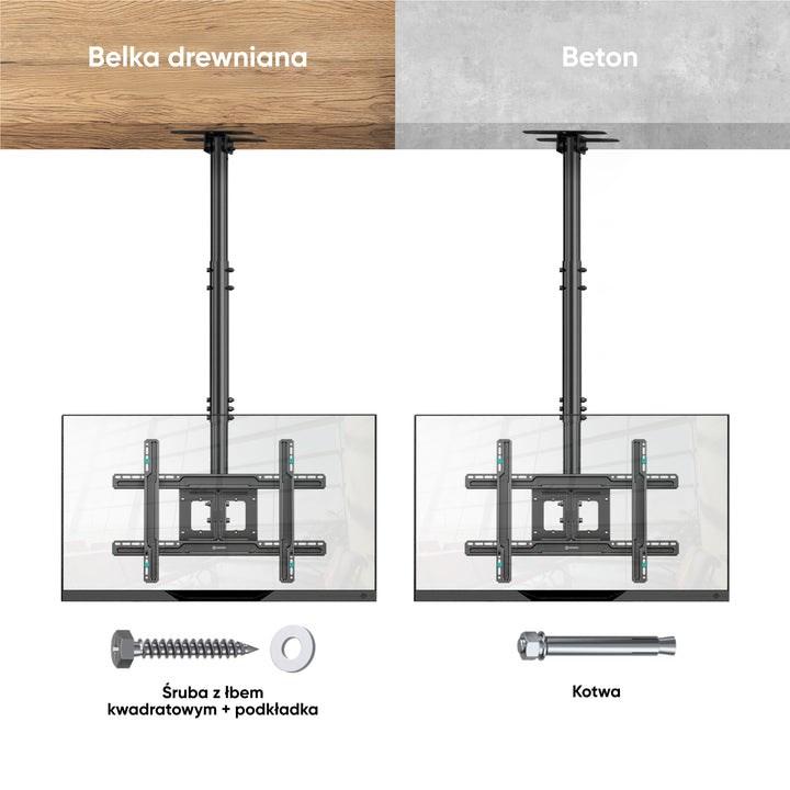 ONKRON N2L-B loftbeslag til TV 32"-80" - tilt/rotation, sort