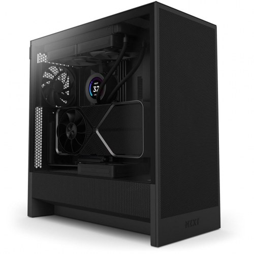 NZXT H5 Flow midi tower - sort PC kabinet til gaming