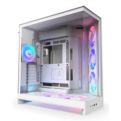 NZXT H9 Flow RGB+ midi-tower kabinet - hvid