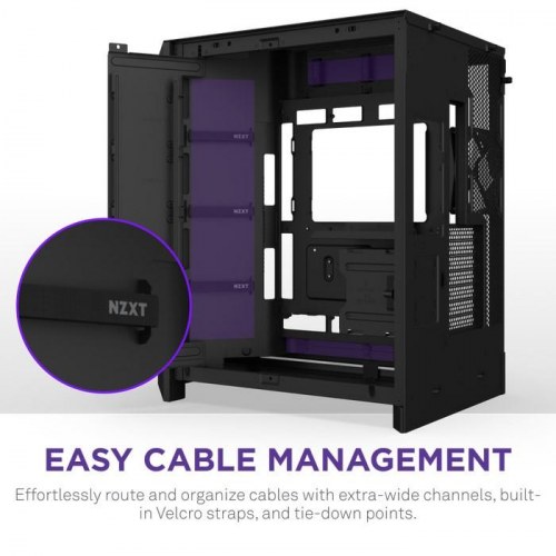 NZXT H9 Flow RGB+ midi-tower kabinet - sort