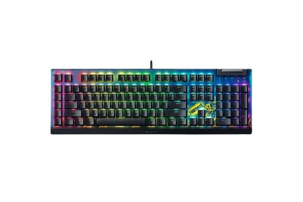 Razer BlackWidow V4 X - Fortnite Edition gamingtastatur, USB, US-Engelsk, sort
